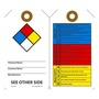 AccuformNMC™ 5 3/4" X 3 1/4" Black/Blue/Red/White/Yellow RP-Plastic Hazardous Material Tag "CHEMICAL NAME___COMMON NAME___MANUFACTURER___(With NFPA Graphic)"