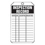 AccuformNMC™ 5 3/4" X 3 1/4" Black/White PF-Cardstock Inspection And Status Record Tag "INSPECTION RECORD ACCEPT/REJECT"