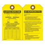 AccuformNMC™ 5 3/4" X 3 1/4" Black/Yellow RP-Plastic Scaffold Status Tag "SCAFFOLD INSPECTION THIS SCAFFOLDING HAS BEEN CONSTRUCTED TO SUPPORT"