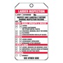 AccuformNMC™ 5 3/4" X 3 1/4" Black/Red/White PF-Cardstock Ladder Status Tag "LADDER INSPECTION"