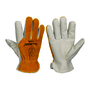 Tillman® Medium Pearl And Bourbon Split Grain/Top Grain Cowhide Cotton Lined Drivers Gloves With DuPont™ Kevlar® Stitching