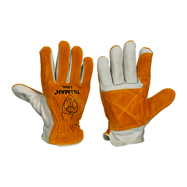 Tillman® Medium Pearl And Bourbon Split Grain/Top Grain Cowhide Unlined Drivers Gloves With DuPont™ Kevlar® Stitching