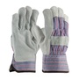 Protective Industrial Products Small Blue Shoulder Split Leather Palm Gloves With Canvas Back And Safety Cuff