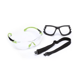 3M™ Solus™ Black and Green Safety Goggle With Clear Anti-Scratch/Anti-Fog Lens