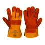 Tillman™ Large Tan And Yellow Select Shoulder Split Cowhide With Canvas Back And Rubberized Safety Cuff