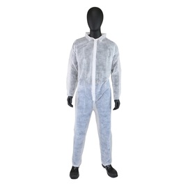 Protective Industrial Products 4X White Spunbond Polypropylene Disposable Coveralls