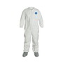 DuPont™ 4X White Tyvek® 400 Disposable Attached Boots Coveralls