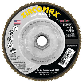 FlexOVit® ZIRCOMAX® 4 1/2" X 5/8" - 11" 40 Grit Type 29 Flap Disc