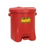 Eagle 14 Gallon Red HDPE Oily Waste Can