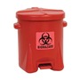 Eagle 6 Gallon Red HDPE Waste Receptacle