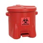 Eagle 10 Gallon Red HDPE Waste Receptacle