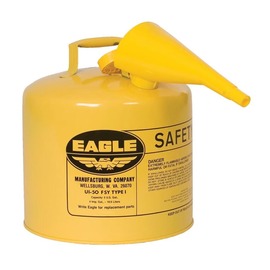 Eagle 5 Gallon Yellow Galvanized Steel Safety Can