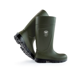 Size 8 Green/Black Steplite EasyGrip O4 Polyurethane Plain Soft Toe Knee Boots With Non Slip SRC Certified Traction Outsole