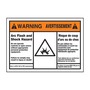 Accuform Signs® 3 1/2" X 5" Black/Orange/White Adhesive Dura-Vinyl™ Bilingual Label "WARNING ARC FLASH AND SHOCK HAZARD DO NOT OPERATE CONTROLS OR OPEN COVERS WITHOUT APPROPRIATE PERSONAL PROTECTION EQUIPMENT. FAILURE TO COMPLY MAY RESULT IN INJURY…"