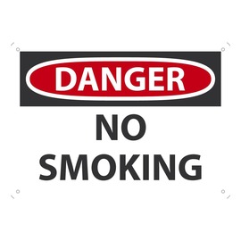 Accuform Signs® 10" X 14" Black/Red/White Dura-Plastic Safety Sign "DANGER NO SMOKING"