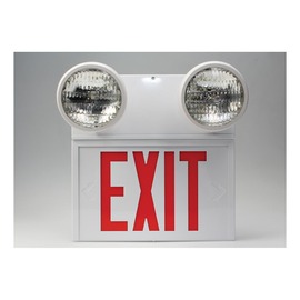 Accuform Signs® 12" X 12 1/2" X 2 1/4" Red/White Steel Safety Sign "EXIT"