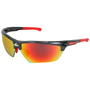 Crews Dominator™ DM3 Gray And Red Safety Glasses With Red Mirror/Polarized/Hard Coat Lens