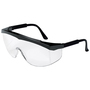 MCR Safety® Stratos® Black Safety Glasses With Clear Anti-Scratch Lens And Extendable Spatula Temples