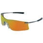 MCR Safety® Rubicon® Curved Frameless Silver Safety Glasses With Red Mirror/Anti-Scratch Lens