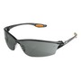 Crews Law® 2 Gray Safety Glasses With Gray Anti-Scratch Lens