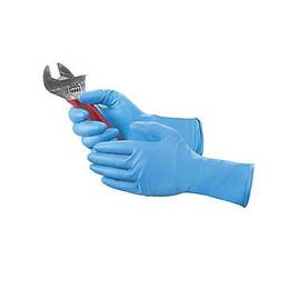 SafePath Large Blue Super Heavy Duty 11 mil Nitrile Powder-Free Disposable Industrial Grade Gloves (50 Gloves Per Box)