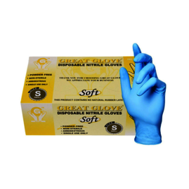 Great Glove Large Blue 4 mil Nitrile Powder-Free Disposable Industrial Grade Gloves (100 Gloves Per Box)