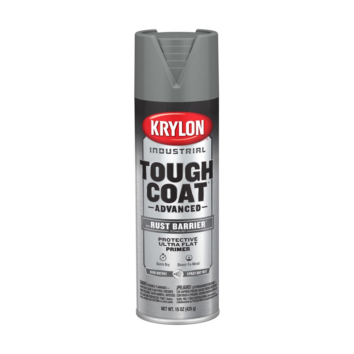 Airgas DVBK00829008 Krylon® 15 Ounce Aerosol Can Flat Gray