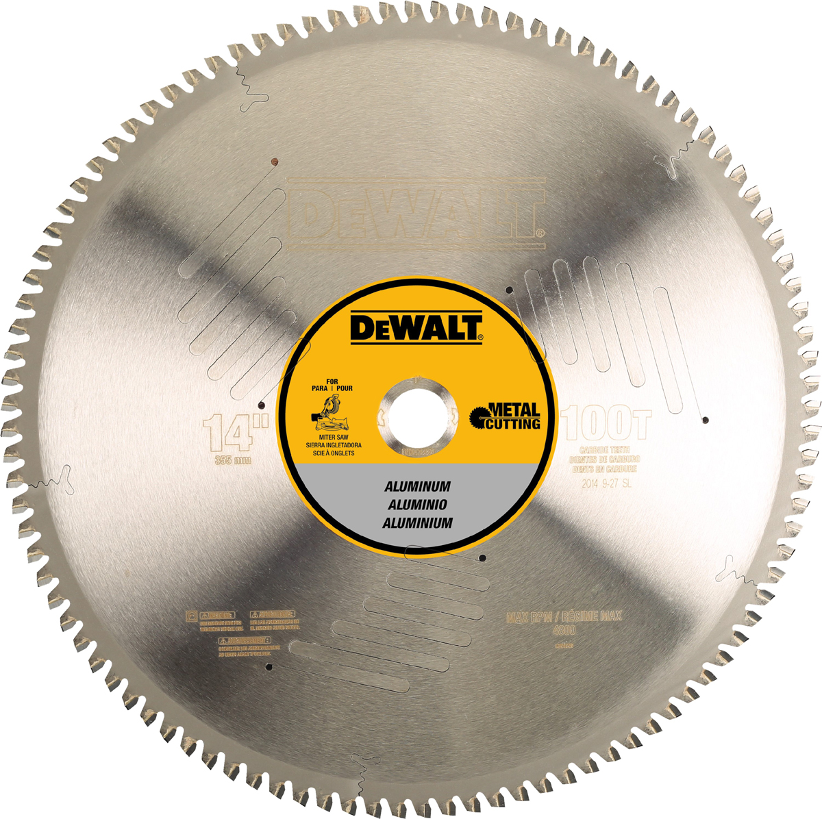 DEWALT 14-Inch Metal Cutting Blade, Ferrous Metal Cutting, 66-Tooth  (DWA7747)