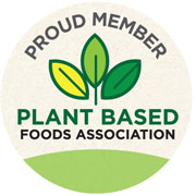 Badge graphic for being a proud partner of the Plant Based Foods Association.