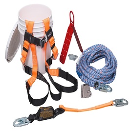Honeywell Miller® Titan™ II ReadyRoofer® Roofer's Fall Protection Kit (Includes Lifeline, Harness, Anchor, Shock-Absorbing Lanyard And Waterproof Container)