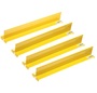Justrite® 14 5/32" X 2" X 2 1/64" Yellow Steel Shelf Divider