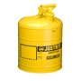 Justrite® 5 Gallon Yellow Galvanized Steel Safety Can