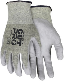 MCR Safety 2X Cut Pro® 18 Gauge Aramid - ARX® / Steel Cut Resistant Gloves With Polyurethane Coated Palm and Fingertips