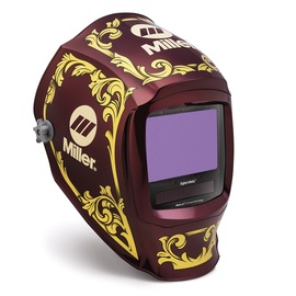 Miller® Digital Infinity™ Maroon/Gold Welding Helmet Variable Shades 3,5,8,13 Auto Darkening Lens