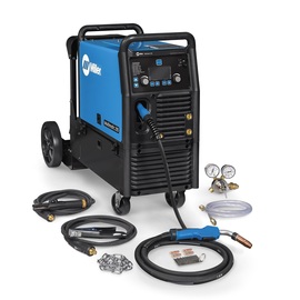 Miller® Multimatic® 235 Single Phase MIG Welder With 240 Input Voltage, 235 Amp Max Output, Gun-On-Demand™, Auto-Set™ Elite Parameters, EZ-Latch™ Running Gear, And Accessory Package