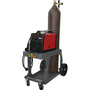 Saf-T-Cart Cylinder Cart With Hard Plastic Wheels And Bent Handle