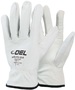 OEL Size 8 White And Black Goatskin ASTM F696 Linesmens Gloves