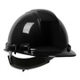 Protective Industrial Products Black Dynamic® Whistler™ HDPE Cap Style Hard Hat With Wheel/4-Point Ratchet Suspension
