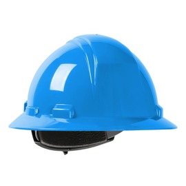 Protective Industrial Products Sky Blue Dynamic® Kilimanjaro™ HDPE Full Brim Hard Hat With Wheel/4-Point Ratchet Suspension