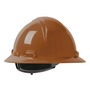 Protective Industrial Products Brown Dynamic® Kilimanjaro™ HDPE Full Brim Hard Hat With Wheel/4-Point Ratchet Suspension