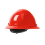 Protective Industrial Products Red Dynamic® Kilimanjaro™ HDPE Full Brim Hard Hat With Wheel/4-Point Ratchet Suspension