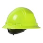 Protective Industrial Products Hi-Viz Yellow Dynamic® Kilimanjaro™ HDPE Full Brim Hard Hat With Wheel/4-Point Ratchet Suspension