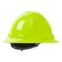 Protective Industrial Products Hi-Viz Yellow Dynamic® Whistler™ HDPE Full Brim Hard Hat With Wheel/4-Point Ratchet Suspension