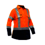 Protective Industrial Products Women's 3X Hi-Vis Orange Bisley® X Airflow™ Lightweight Ripstop Cotton/Polyester Long Sleeve Shirt With Chest Pockets And Vented Back