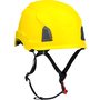 Protective Industrial Products Yellow Traverse™ ABS Non-Vented Micro Brim Climbing Helmet With Wheel Ratchet Suspension And MIPS Technology