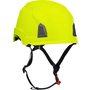 Protective Industrial Products Hi-Vis Yellow Traverse™ ABS Non-Vented Micro Brim Climbing Helmet With Wheel Ratchet Suspension And MIPS Technology