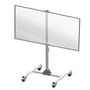 Accuform® 71" H x 48" W Silver/Gray Aluminum Frame And Plastic Panel Accu-Shield™ DP-X Mobile Partition Divider Panel