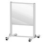 Accuform® 78" H x 28" W Silver/Gray Aluminum Frame And Plastic Panel Accu-Shield™ DP-X Mobile Partition Divider Panel