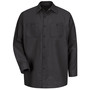 Bulwark Large/Regular Black Red Kap® 4.25 Ounce 65% Polyester/35% Cotton Long Sleeve Shirt With Button Closure