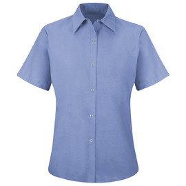 Bulwark Medium Light Blue Red Kap® 4.25 Ounce 65% Polyester/35% Cotton Short Sleeve Shirt With Gripper Closure
